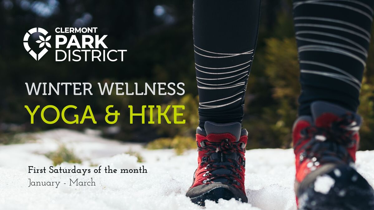 Closeup of hiker's red boots in the snow